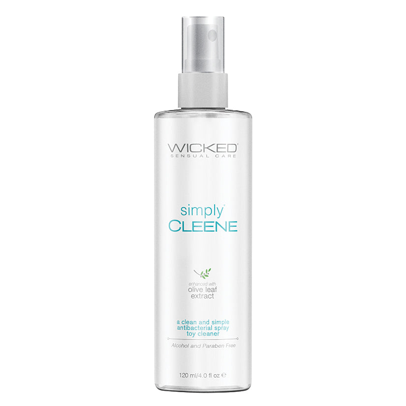 Bottle of Wicked Sensual Care Simply Cleene on a white background