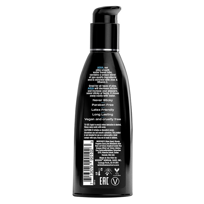 Wicked Aqua Water Based Lubricant Fragrance Free