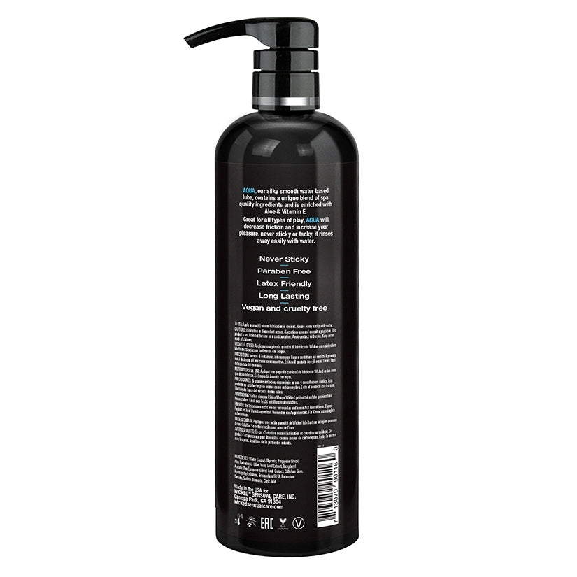 Wicked Aqua Water Based Lubricant Fragrance Free