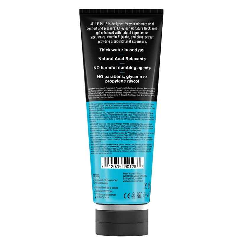 Wicked Aqua Jelle Plus Anal Lubricant with Relaxants