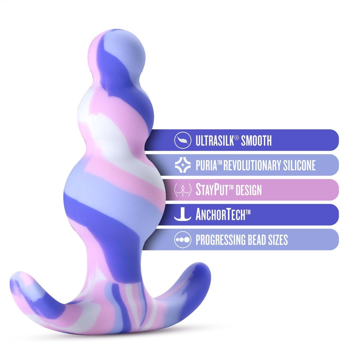 Avant Twilight Blue Silicone Anal Plug